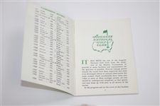 1963 Masters Tournament Spectator Guide - Jack Nicklaus Winner