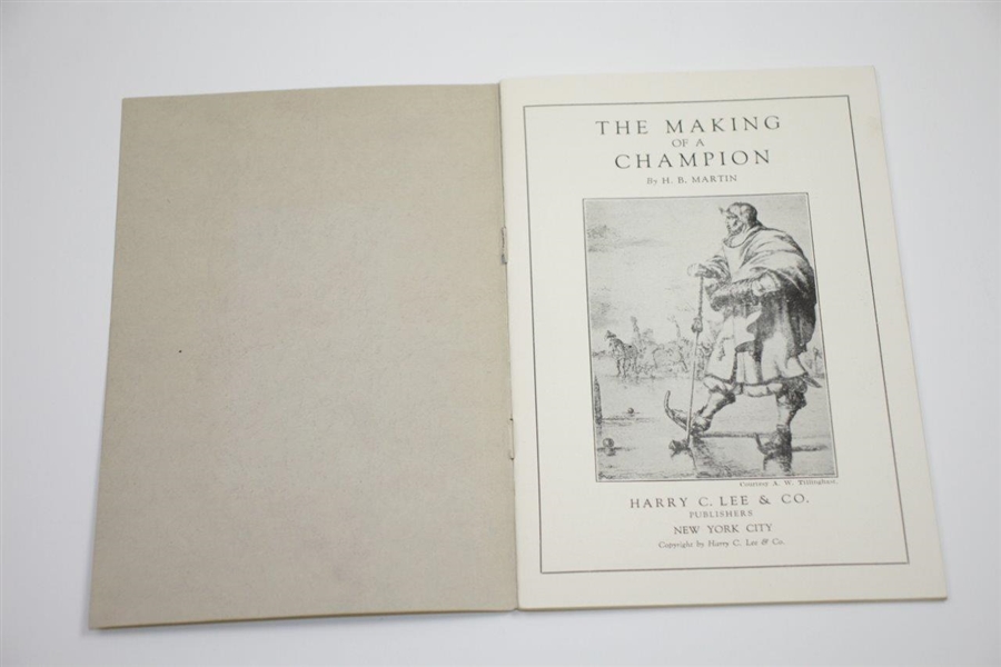 1928 'The Making of a Champion' Booklet by H.B. Martin - Harry C. Lee & Co. Publishers
