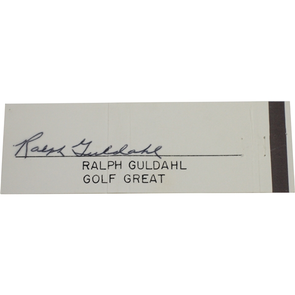 Ralph Guldahl Signed 'Golf Great' Cut JSA ALOA