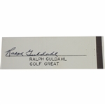 Ralph Guldahl Signed Golf Great Cut JSA ALOA