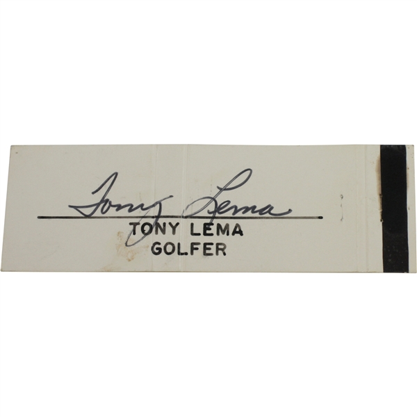 Tony Lema Signed 'Golfer' Cut JSA ALOA