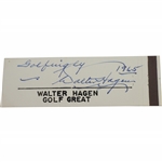 Walter Hagen Signed Golf Great Cut with Golfingly 1965 JSA ALOA