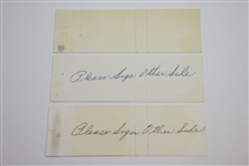 Arnold Palmer, Jack Nicklaus, & Gary Player 'Big 3' Signed Cuts JSA ALOA