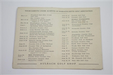 1925 Massachusetts Golf Association Golf Tournaments Booklet - Aulbach Golf Shop