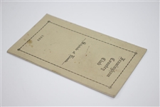 1909 Framingham Country Club Schedule of Events Booklet