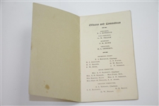 1909 Framingham Country Club Schedule of Events Booklet