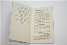 1909 Framingham Country Club Schedule of Events Booklet
