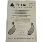 1915 Delta Highest Grade Files Golf Club Marking Kit Advertisement - Duncan & Barnes
