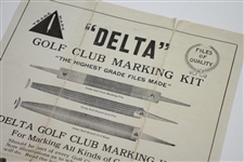 1915 Delta 'Highest Grade Files' Golf Club Marking Kit Advertisement - Duncan & Barnes