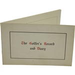 1910 The Golfers Record and Diary Illustrated & with Cards of Erie GC - W. Fordham Morgan Edited & Compiled
