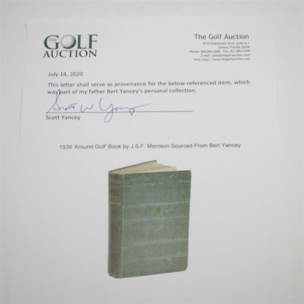 1939 'Around Golf' Book by J.S.F. Morrison Sourced From Bert Yancey