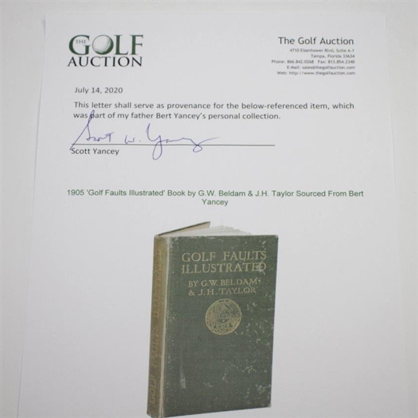 1905 'Golf Faults Illustrated' Book by G.W. Beldam & J.H. Taylor Sourced From Bert Yancey