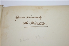 1927 'Essentials of Golf' Book Signed by Abe Mitchell  Sourced From Bert Yancey JSA ALOA