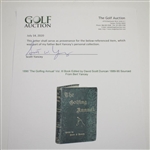 1890 'The Golfing Annual' Vol. III Book Edited by David Scott Duncan 1889-90 Sourced From Bert Yancey