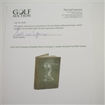 1933 'Golf Technique Simplified' Book by George E. Lardner Sourced From Bert Yancey