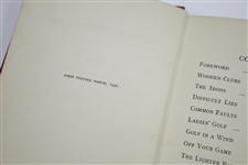 1931 'Charles Whitcombe On Golf' Book by Charles Whitcombe Sourced From Bert Yancey