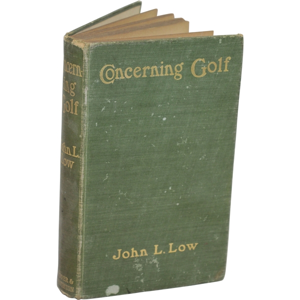 1903 'Concerning Golf' Book by John L. Low Sourced From Bert Yancey