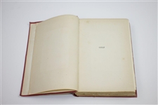 1914 'Golf' English Edition Book by Arnaud Massy - Translated by A.R. Allinson Sourced From Bert Yancey