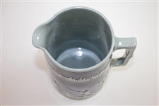 Large Vintage Copeland Spode Stoneware Navy Blue/Grey Golf Themed Pitcher