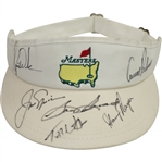 Woods, Palmer, Nicklaus, Player, Snead, & Watson Signed Masters Visor JSA ALOA