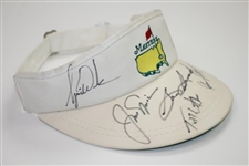 Woods, Palmer, Nicklaus, Player, Snead, & Watson Signed Masters Visor JSA ALOA