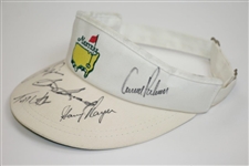 Woods, Palmer, Nicklaus, Player, Snead, & Watson Signed Masters Visor JSA ALOA