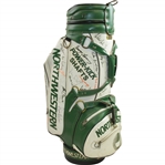 Palmer, Sarazen, Nicklaus, & Dozen others Signed Gary Player Green/White Golf Bag JSA ALOA