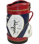 Payne, Nelson, & Dozens others Signed Hogan Co. Red/White/Blue Den Golf Bag JSA ALOA