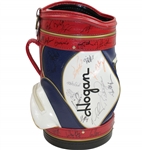 Payne, Nelson, & Dozens others Signed Hogan Co. Red/White/Blue Den Golf Bag JSA ALOA