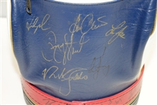 Payne, Nelson, & Dozens others Signed Hogan Co. Red/White/Blue Den Golf Bag JSA ALOA