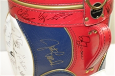 Payne, Nelson, & Dozens others Signed Hogan Co. Red/White/Blue Den Golf Bag JSA ALOA