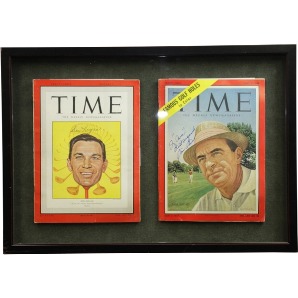 Ben Hogan (1949) & Sam Snead (1954) Signed TIME Magazines - Framed JSA ALOA