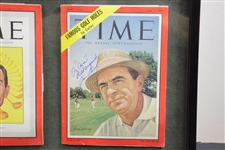 Ben Hogan (1949) & Sam Snead (1954) Signed TIME Magazines - Framed JSA ALOA