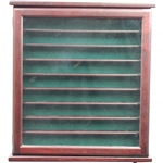 Cherry Wood Golf Ball Display Cabinet - Great Condition - Missing Key