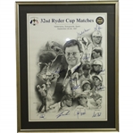 1997 Ryder Cup Matches at Valderrama US Team & Captain Signed Poster JSA ALOA