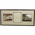 Ben Hogan & Arnold Palmer Signed 1964 Masters Sunday Rd Pairing Sheet Display JSA ALOA