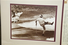 Ben Hogan & Arnold Palmer Signed 1964 Masters Sunday Rd Pairing Sheet Display JSA ALOA