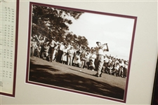 Ben Hogan & Arnold Palmer Signed 1964 Masters Sunday Rd Pairing Sheet Display JSA ALOA