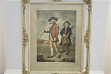 Circa 1900-1920 Society of Goffers at Blackheath Lithograph in Ornate Frame