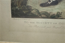 Circa 1900-1920 Society of Goffers at Blackheath Lithograph in Ornate Frame