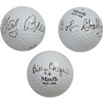 Billy Casper, Bob Goalby, & Gay Brewer Signed Golf Balls JSA ALOA