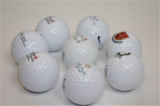 Eight Course Logo Golf Balls Including Classic Masters Logo Golf Ball