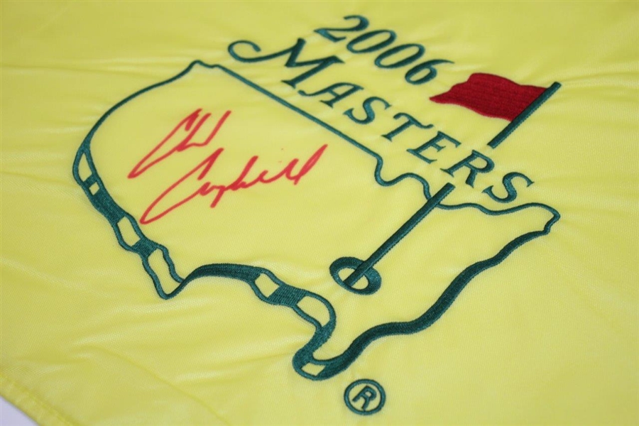 Chad Campbell Signed 2006 Masters Embroidered Flag - 2nd Rd Leader JSA ALOA