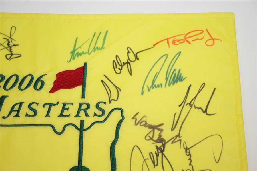 2006 Masters Flag Signed by 27 Including Sergio, Furyk, Toms, Coody, & others JSA ALOA
