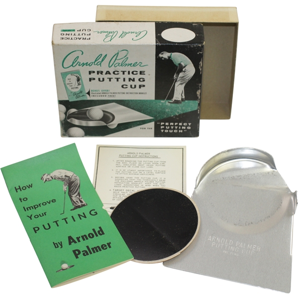 Arnold Palmer Practice Putting Cup with Instruction Booklet in Original Box