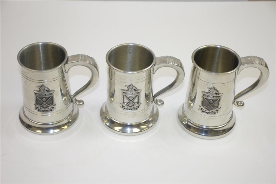 10 Piece Anheuser Busch Golf Classic Pewter Set of Steins, Cups, & other - Bobby Wadkins Collection