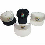 Two Bobby Wadkins Personal Ryder Cup Hats with World Golf HoF Hat & Ryder Cup Visor