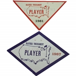 1981 (No. 57) & 1987 (No. 73) Masters tournament Player Parking Passes - Bobby Wadkins Collection