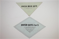 1981 (No. 57) & 1987 (No. 73) Masters tournament Player Parking Passes - Bobby Wadkins Collection