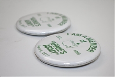 Two I Am A Member of Arnie's Army 2017 Commemorative Buttons - Bobby Wadkins Collection